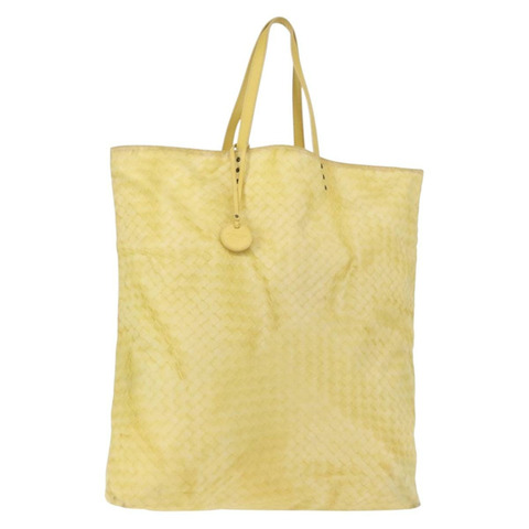 BOTTEGA VENETA 托特包 尼龍 銀色 Auth hk3004