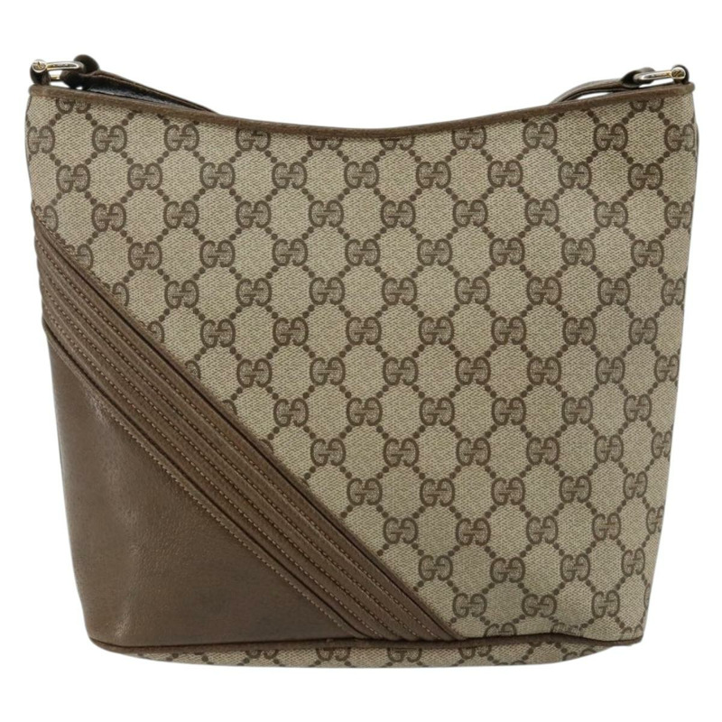 【日本直送】GUCCI GG Supreme 單肩包 PVC 米色 金色 正品 hk2992-1