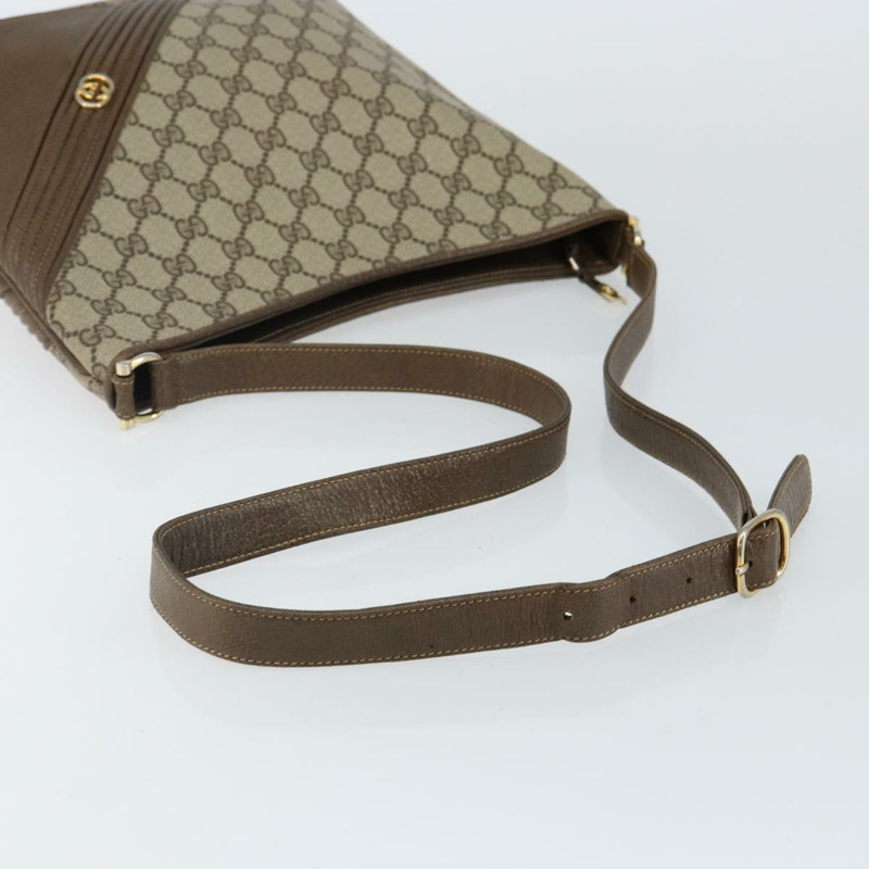 【日本直送】GUCCI GG Supreme 單肩包 PVC 米色 金色 正品 hk2992-6