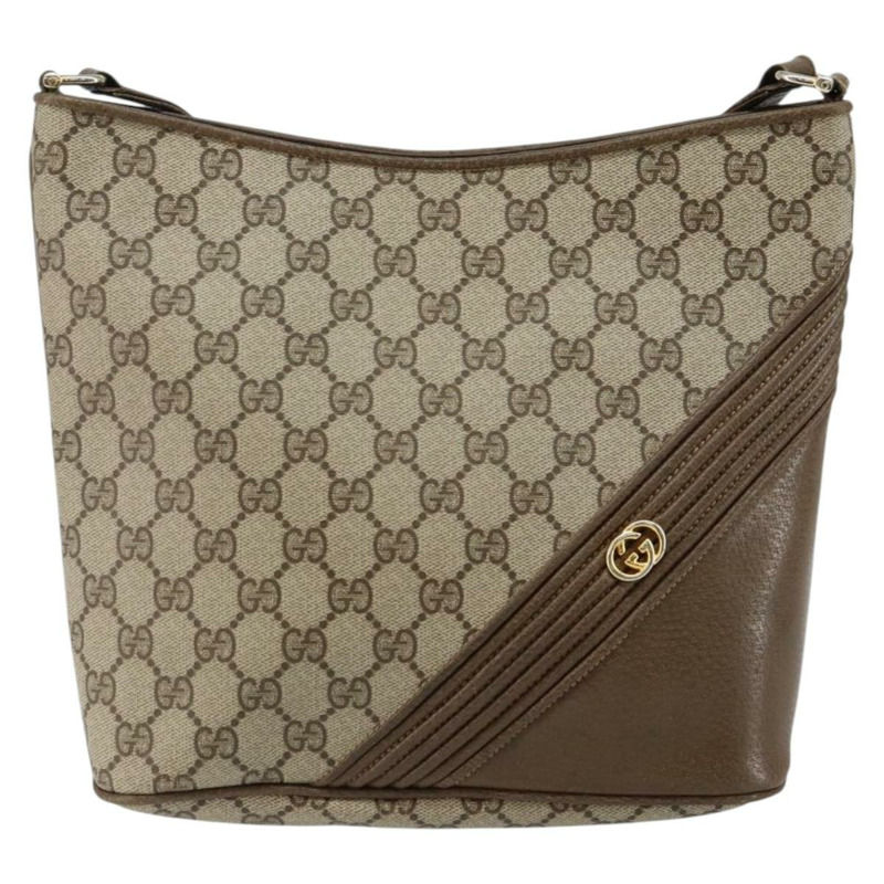 【日本直送】GUCCI GG Supreme 單肩包 PVC 米色 金色 正品 hk2992-12