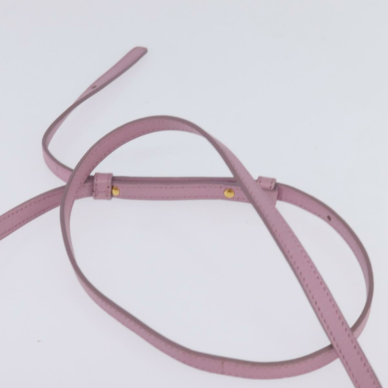 【日本直送】CELINE Trio 肩背包 皮革 粉紅色 金色 正品 hk2999-7