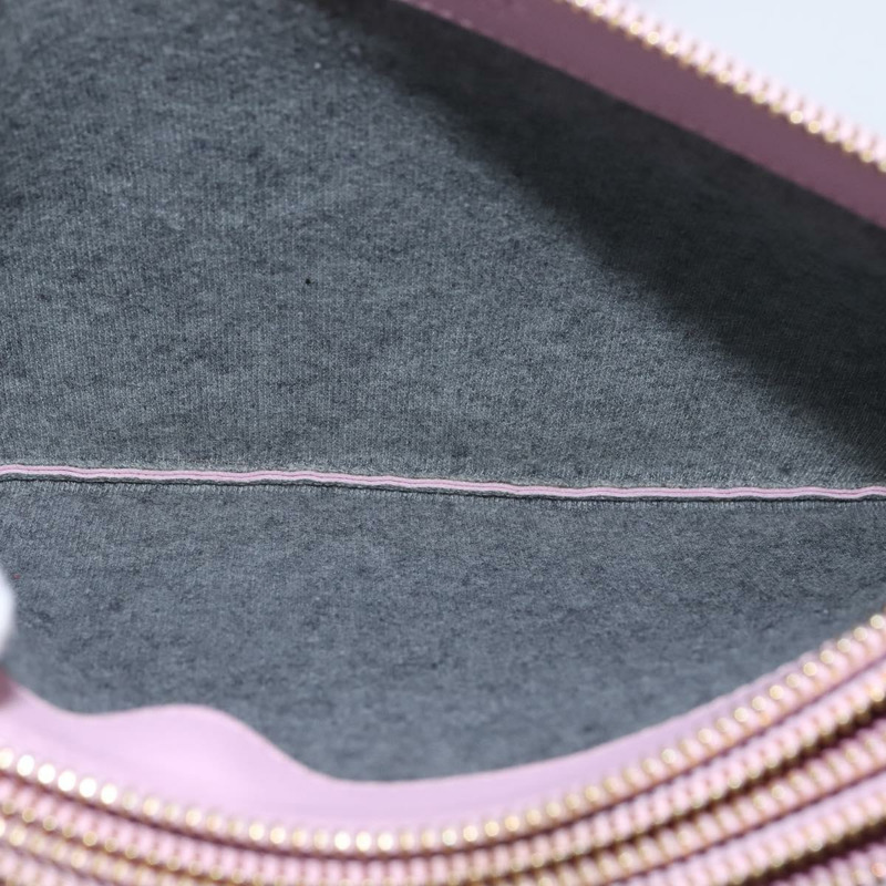 【日本直送】CELINE Trio 肩背包 皮革 粉紅色 金色 正品 hk2999-10