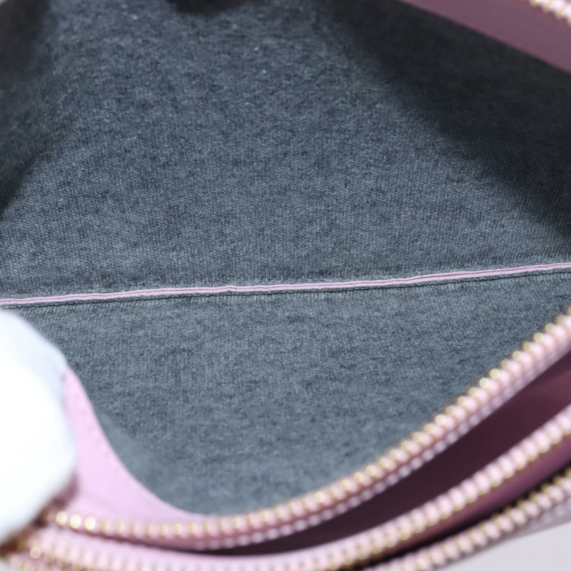 【日本直送】CELINE Trio 肩背包 皮革 粉紅色 金色 正品 hk2999-19