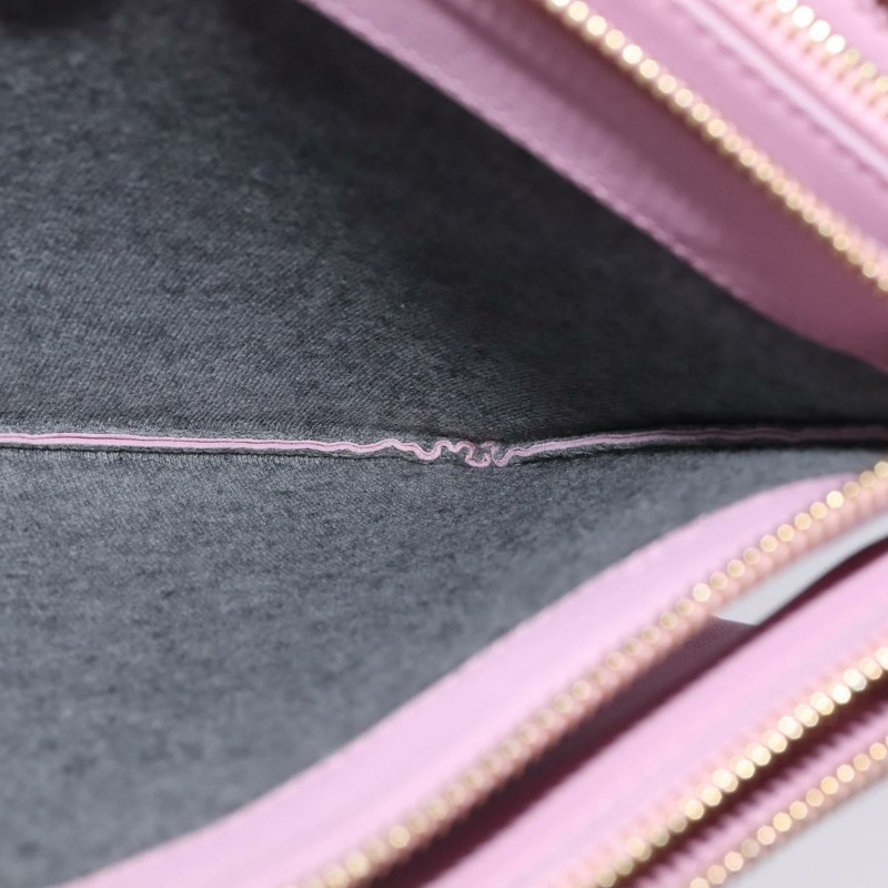 【日本直送】CELINE Trio 肩背包 皮革 粉紅色 金色 正品 hk2999-20