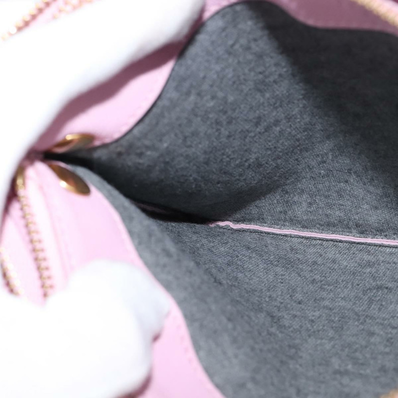 【日本直送】CELINE Trio 肩背包 皮革 粉紅色 金色 正品 hk2999-21