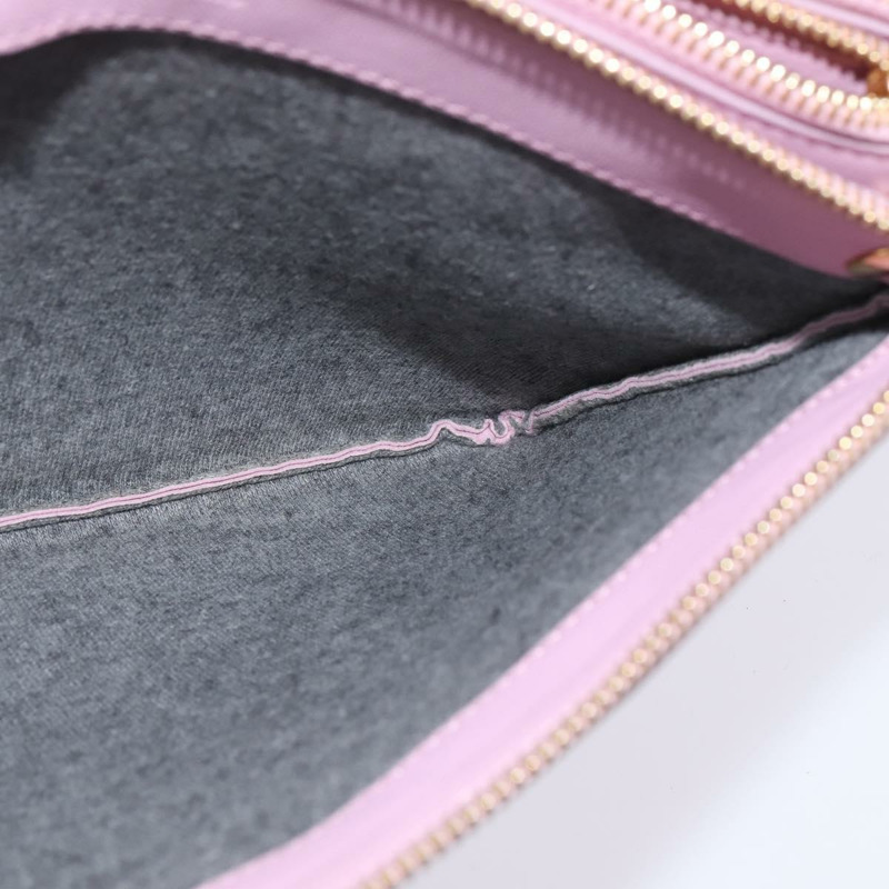 【日本直送】CELINE Trio 肩背包 皮革 粉紅色 金色 正品 hk2999-23