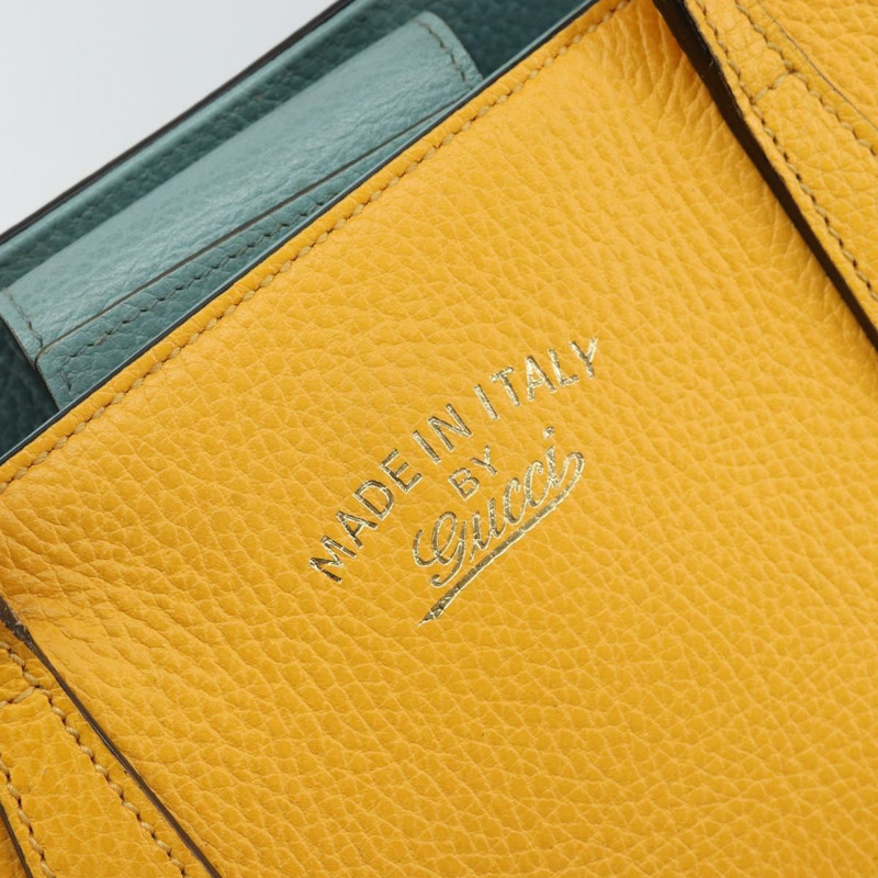 【日本直送】GUCCI 手提包 皮革 黃色 金色 354408 正品 143207-16