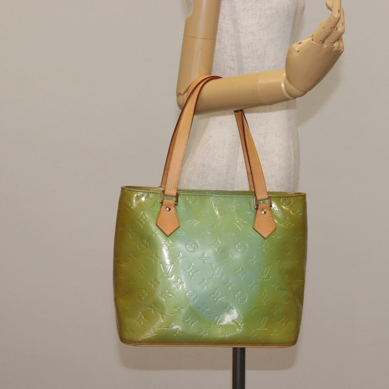 【日本直送】路易威登 Monogram Vernis Houston 手提包 淺藍色 M91005 LV 正品 143080-20