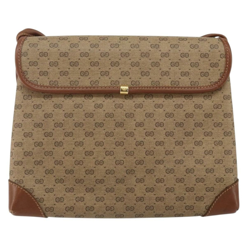 【日本直送】GUCCI Micro GG Supreme 單肩包 PVC 米色 金色 正品 143206-1