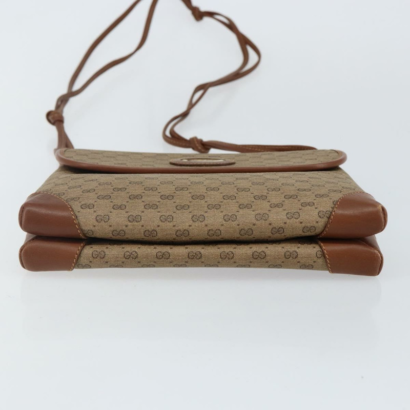 【日本直送】GUCCI Micro GG Supreme 單肩包 PVC 米色 金色 正品 143206-4