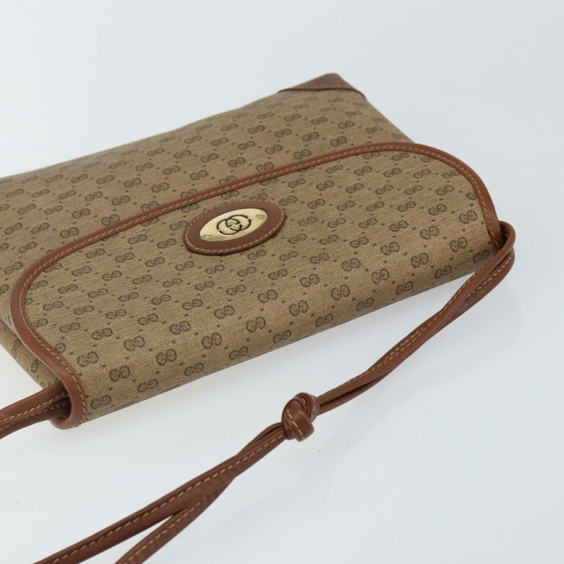 【日本直送】GUCCI Micro GG Supreme 單肩包 PVC 米色 金色 正品 143206-5