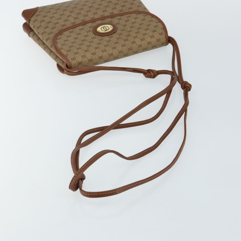 【日本直送】GUCCI Micro GG Supreme 單肩包 PVC 米色 金色 正品 143206-6