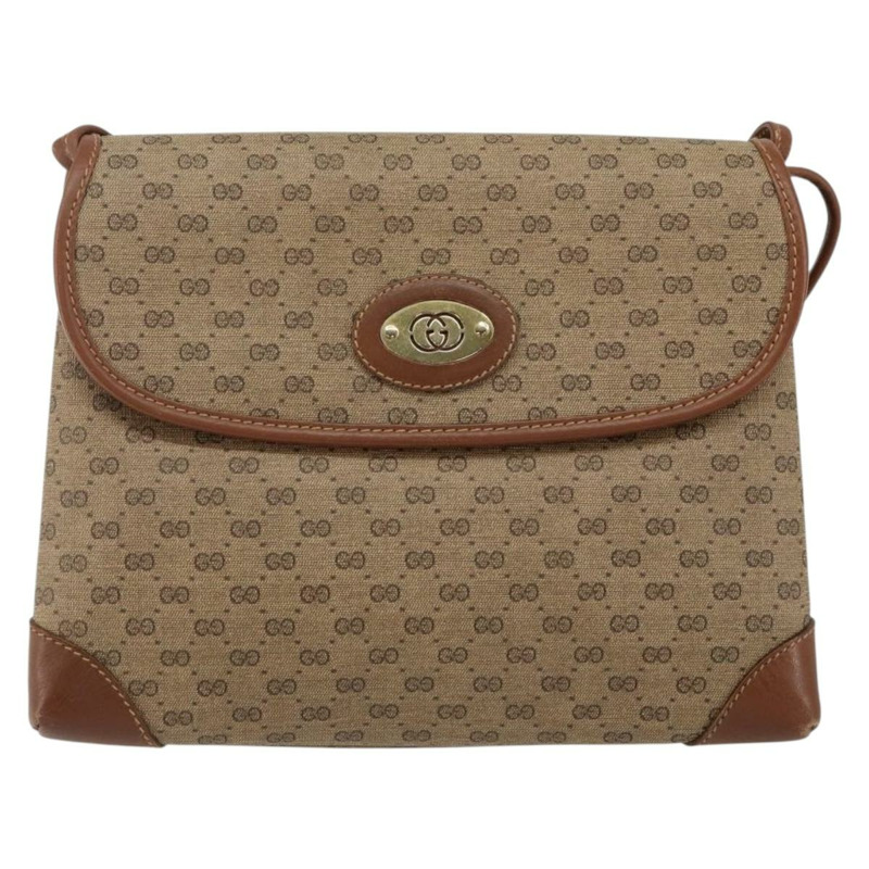 【日本直送】GUCCI Micro GG Supreme 單肩包 PVC 米色 金色 正品 143206-12