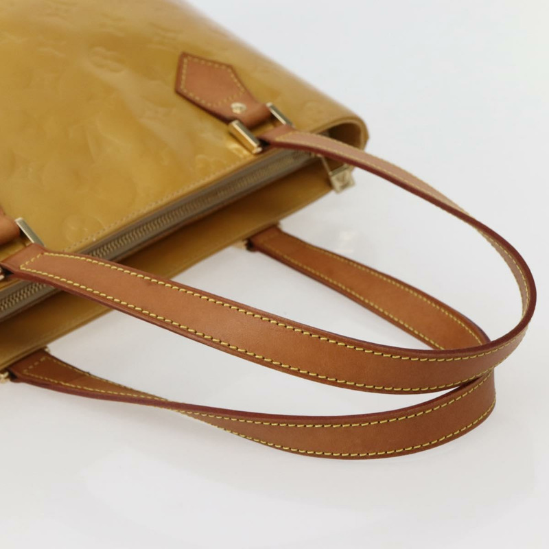 【日本直送】路易威登 Monogram Vernis Houston 手提包 米色 M91004 LV Auth hk3041-7