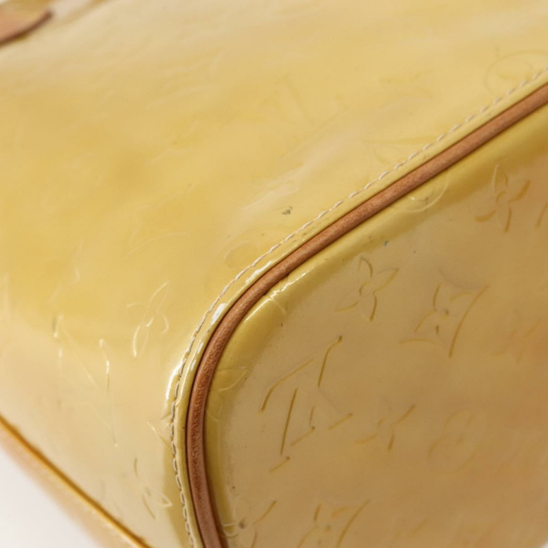 【日本直送】路易威登 Monogram Vernis Houston 手提包 米色 M91004 LV Auth hk3041-8