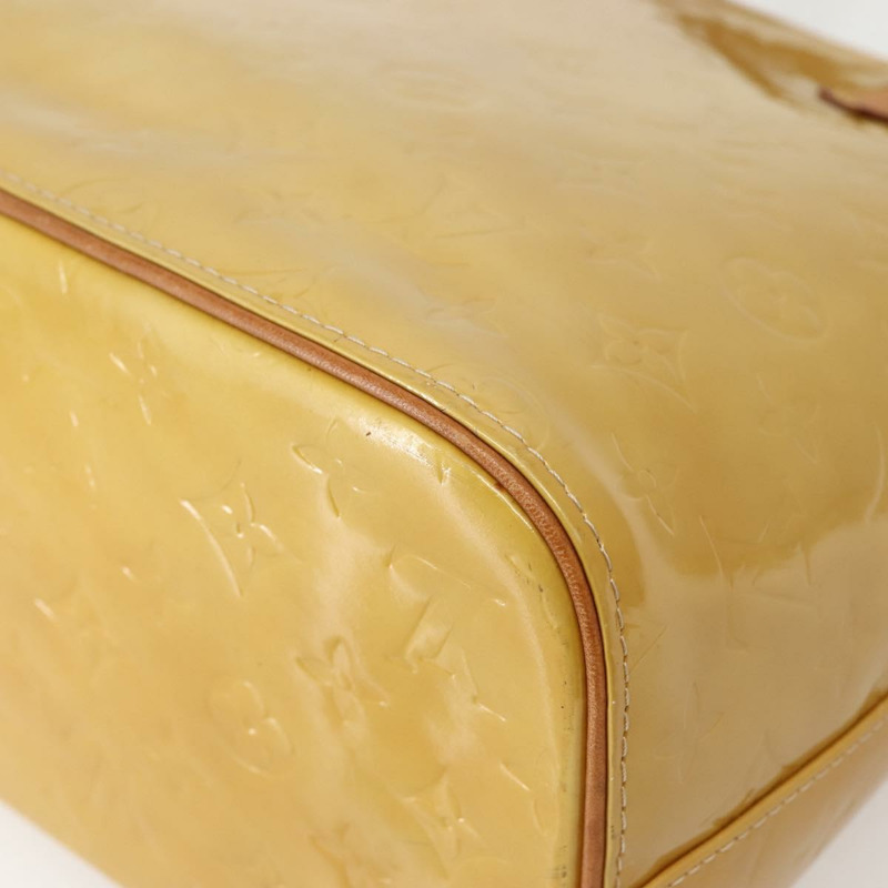 【日本直送】路易威登 Monogram Vernis Houston 手提包 米色 M91004 LV Auth hk3041-16