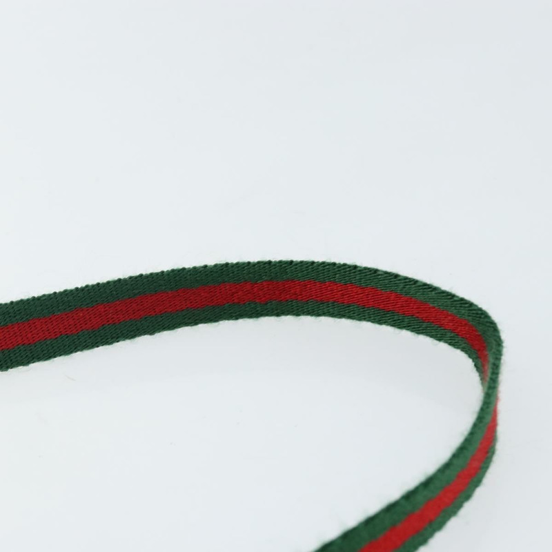 【日本直送】GUCCI Web Sherry Line 配件包帆布黑銀紅 92820 Auth hk3082-7