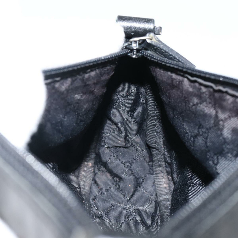 【日本直送】GUCCI Web Sherry Line 配件包帆布黑銀紅 92820 Auth hk3082-18