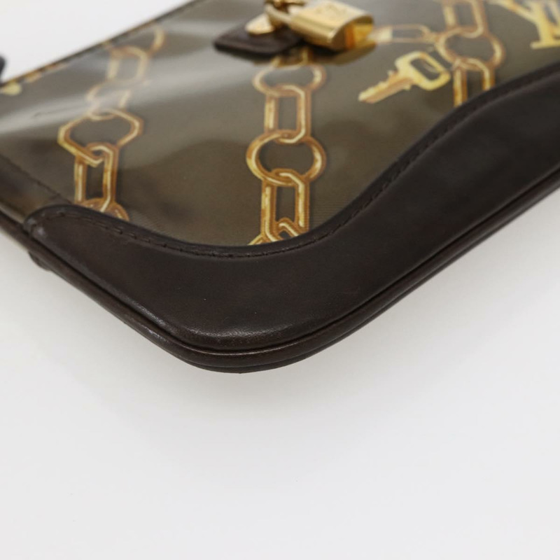 【日本直送】路易威登 Monogram Charm Pochette Plat 零錢包 棕色 LV 正品 143092-13