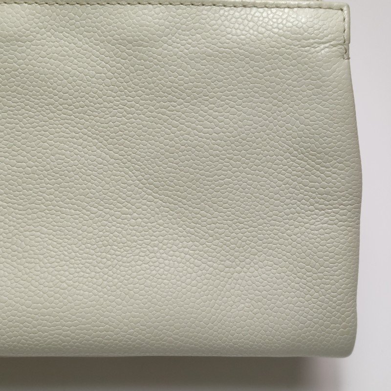 Chanel 牛皮純色雙C Logo皮穿鏈單肩包-13