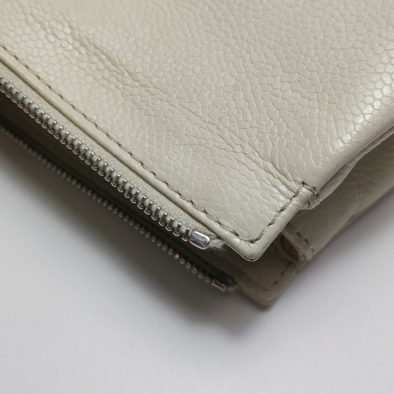 Chanel 牛皮純色雙C Logo皮穿鏈單肩包-14