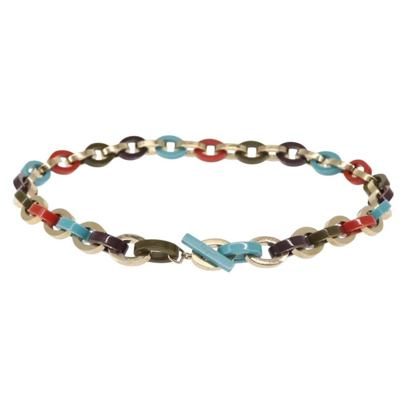 【日本直送】Salvatore Ferragamo 鏈條腰帶 塑膠 金色 正品 143233-0