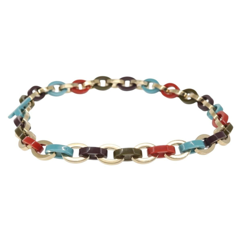 【日本直送】Salvatore Ferragamo 鏈條腰帶 塑膠 金色 正品 143233-2