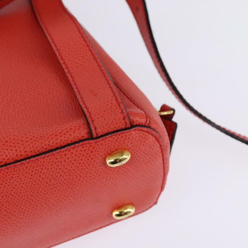 【日本直送】CELINE 皮革雙肩包 橘色 金色 正品 BA5897-8