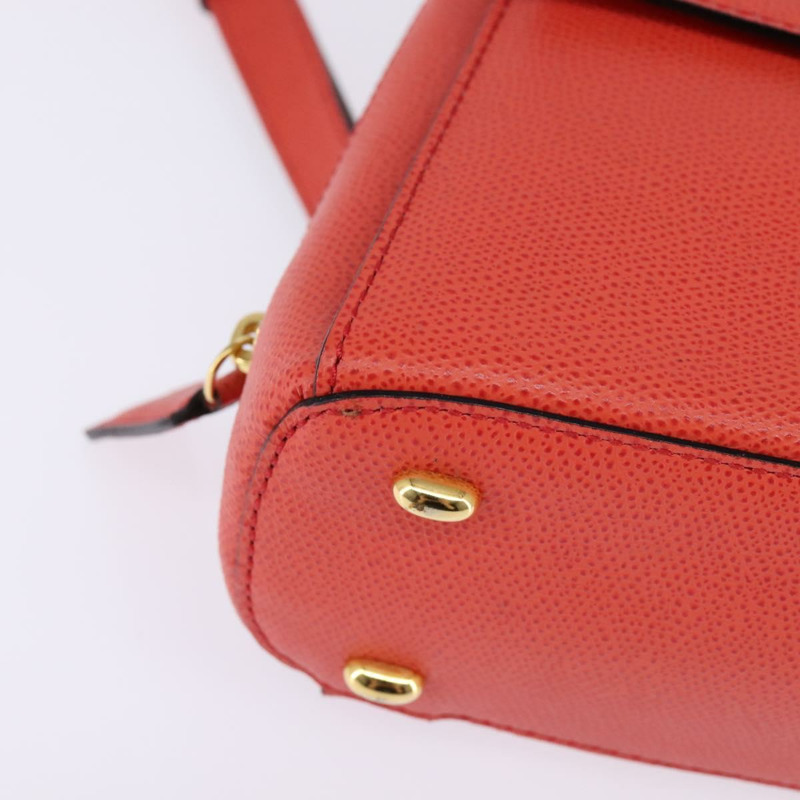 【日本直送】CELINE 皮革雙肩包 橘色 金色 正品 BA5897-13