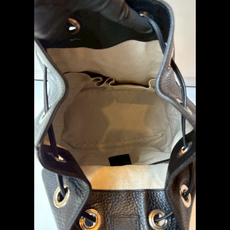 Gucci 黑皮雙肩後背包-19