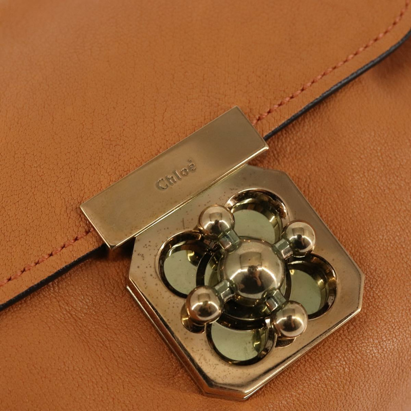 【日本直送】Chloe 橘色金色皮革肩背包 正品 BA5902-16