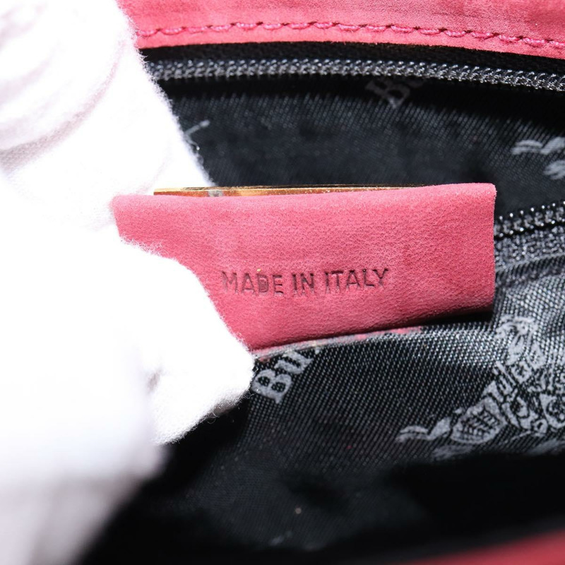 【日本直送】Burberrys 粉紅金邊麂皮單肩包 正品 BA5885-11