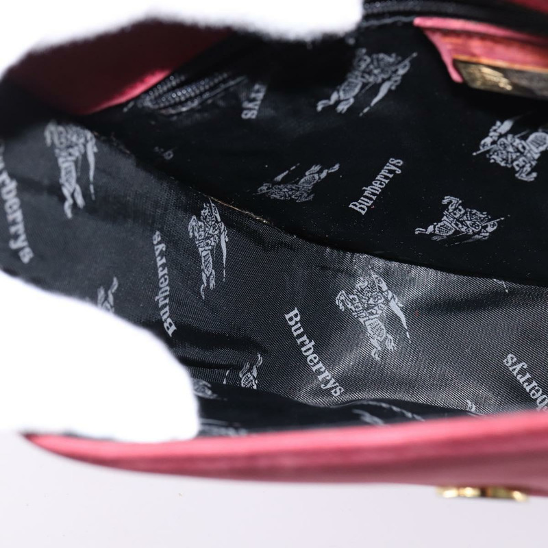 【日本直送】Burberrys 粉紅金邊麂皮單肩包 正品 BA5885-20