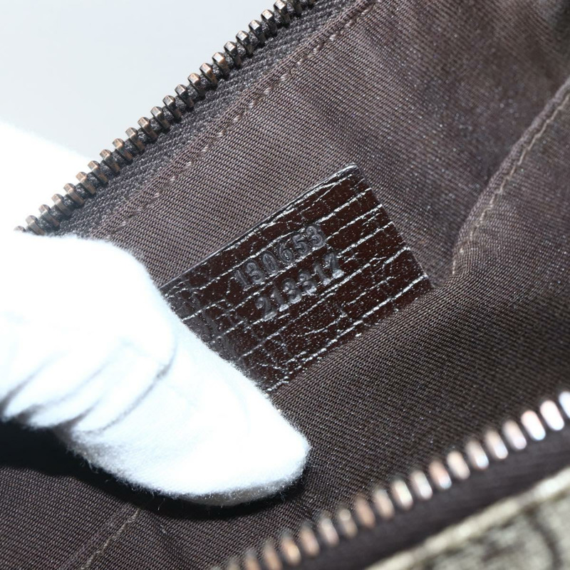 【日本直送】GUCCI GG Supreme 手拿包 PVC 米色 銀色 130653 正品 143310-11