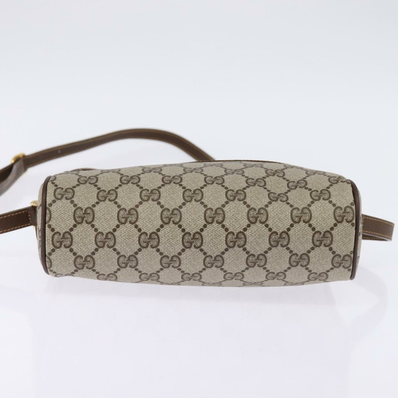 【日本直送】GUCCI GG Supreme Web Sherry Line 手提包 PVC 米色 金色 56 02 087 正品 143328-4
