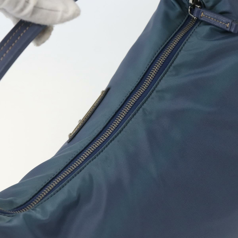 【日本直送】PRADA 尼龍肩包 淺藍色 銀色 正品 144144-5
