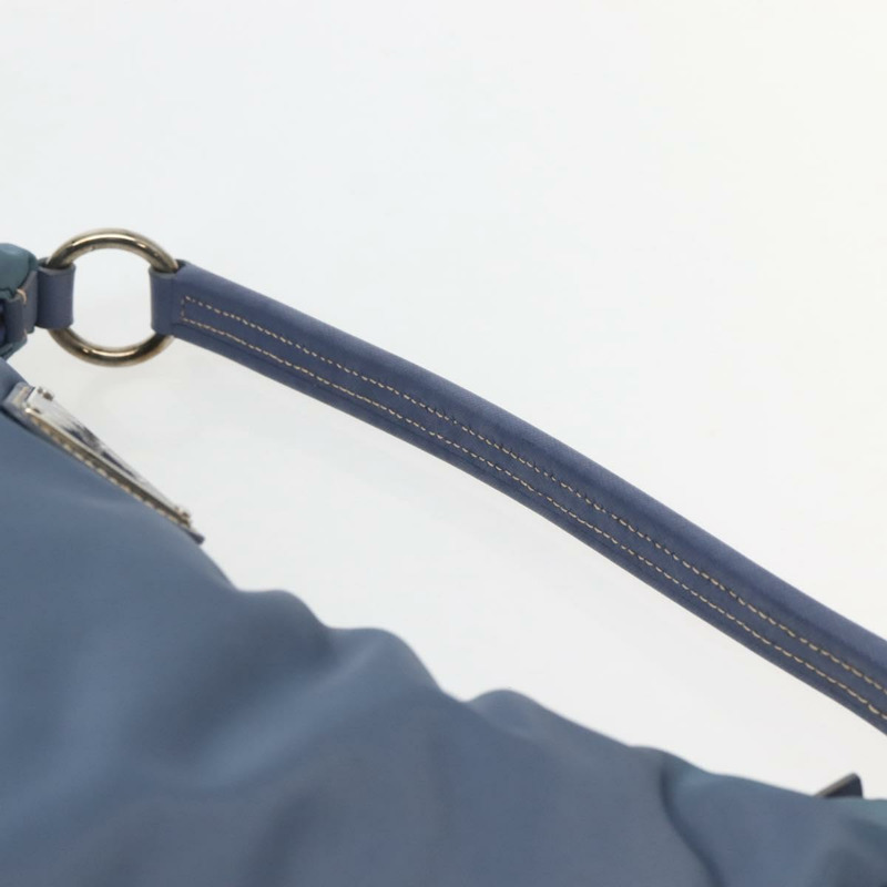 【日本直送】PRADA 尼龍肩包 淺藍色 銀色 正品 144144-7