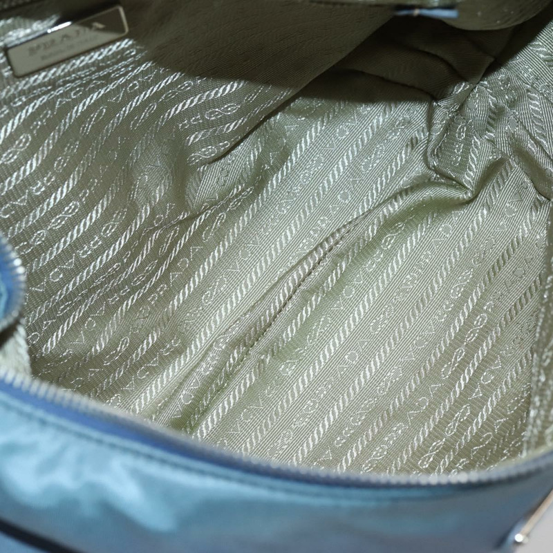 【日本直送】PRADA 尼龍肩包 淺藍色 銀色 正品 144144-10