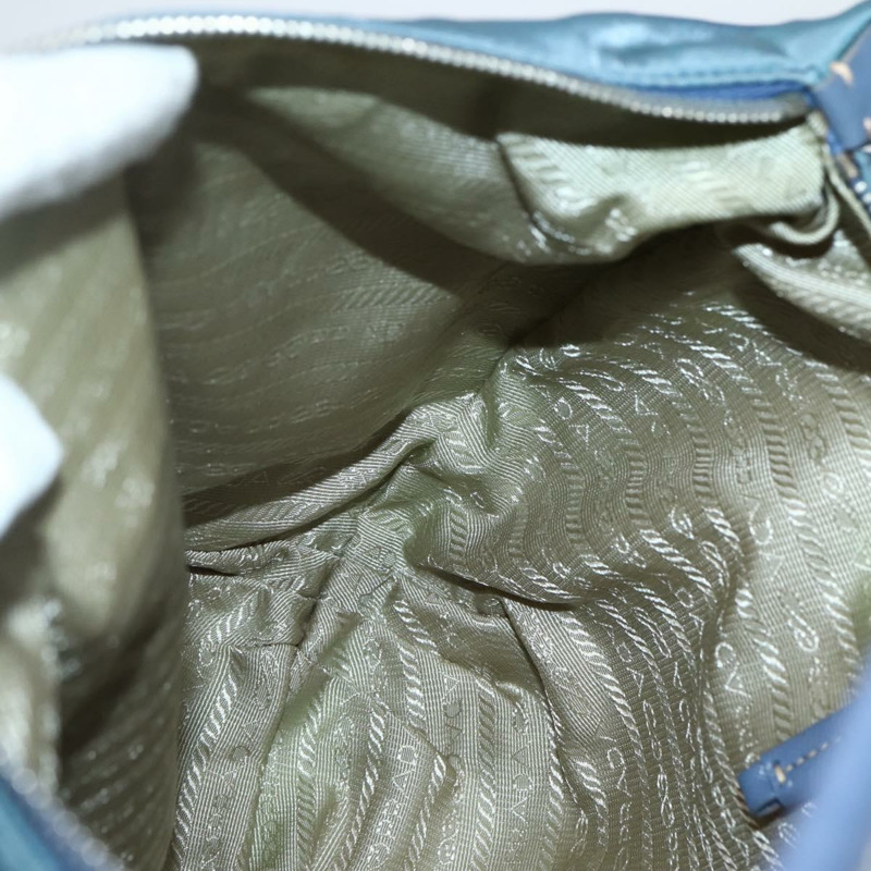 【日本直送】PRADA 尼龍肩包 淺藍色 銀色 正品 144144-19