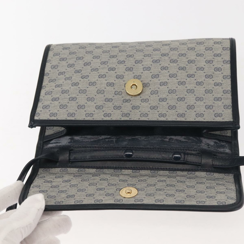 【日本直送】GUCCI Micro GG Supreme 單肩包 PVC 海軍藍/金色 004 89 1041 正品 144072-9
