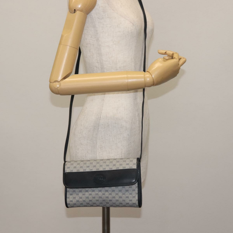 【日本直送】GUCCI Micro GG Supreme 單肩包 PVC 海軍藍/金色 004 89 1041 正品 144072-20