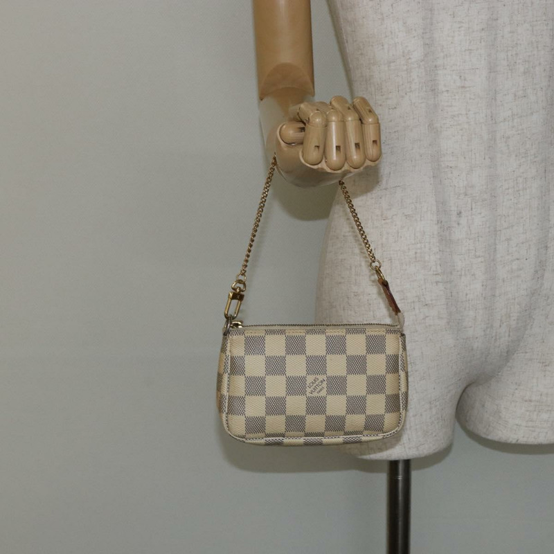 【日本直送】路易威登 Damier Azur 迷你手拿包配件袋 N63005 LV 正品 144302-19
