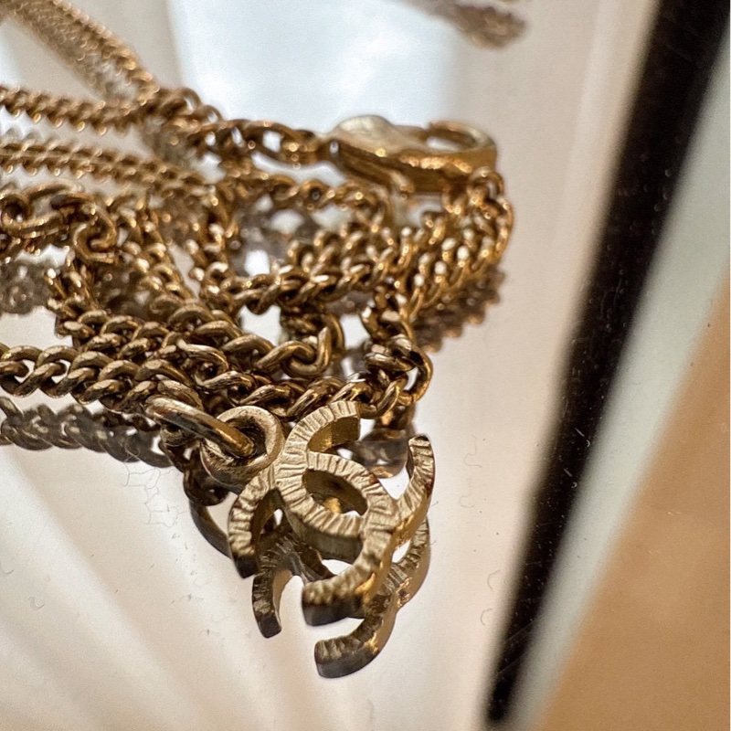 CHANEL 方鑽Logo項鍊-4