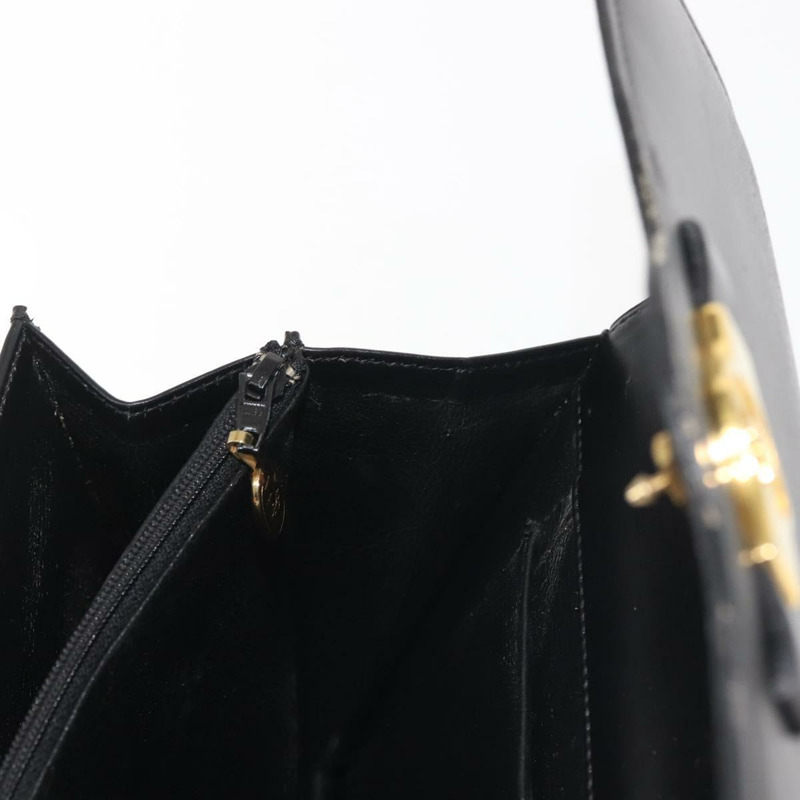 【日本直送】Christian Dior 手提包 皮革 黑色 金色 正品 144209-19