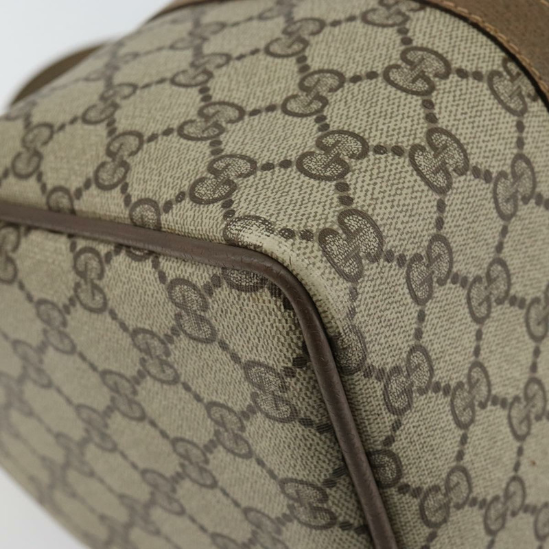 【日本直送】GUCCI GG Supreme Web Sherry Line 波士頓包 PVC 米色 金色 40 02 007 正品 144173-13