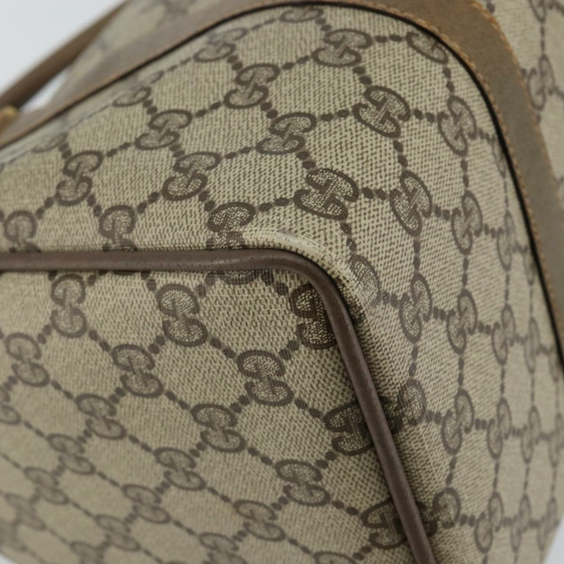 【日本直送】GUCCI GG Supreme Web Sherry Line 波士頓包 PVC 米色 金色 40 02 007 正品 144173-15