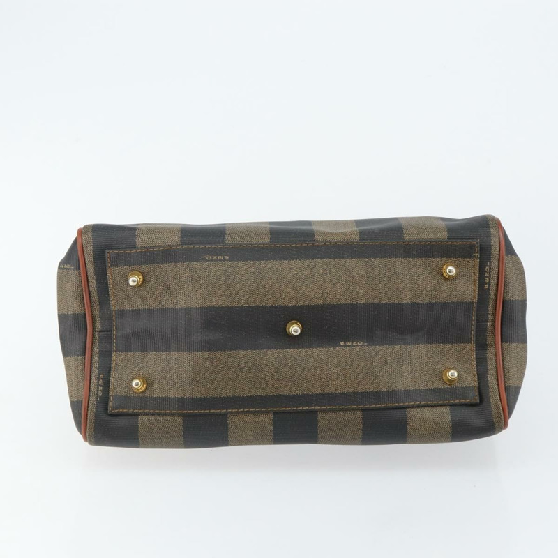 【日本直送】FENDI 胡桃色帆布手提包 PVC 黑色棕色 正品 144247-4