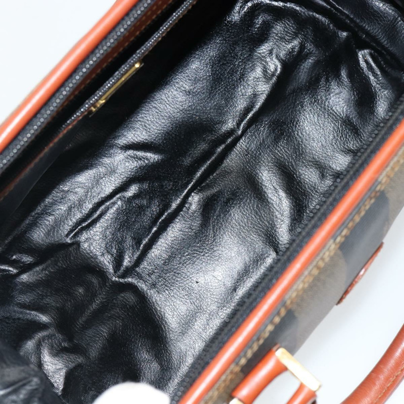 【日本直送】FENDI 胡桃色帆布手提包 PVC 黑色棕色 正品 144247-10