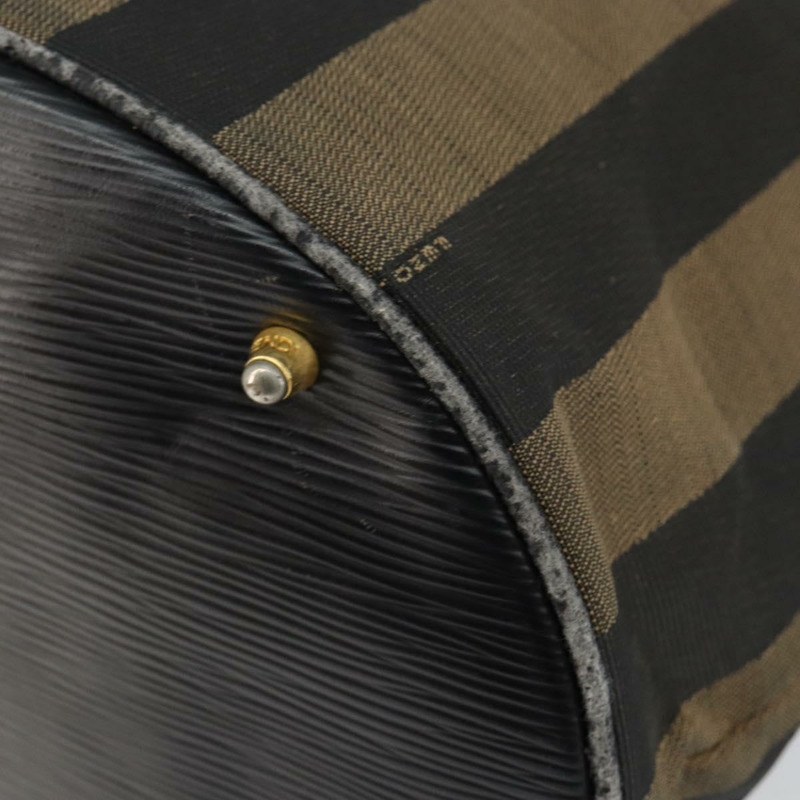 【日本直送】FENDI 胡桃色帆布手提包 黑色 棕色 正品 144279-8