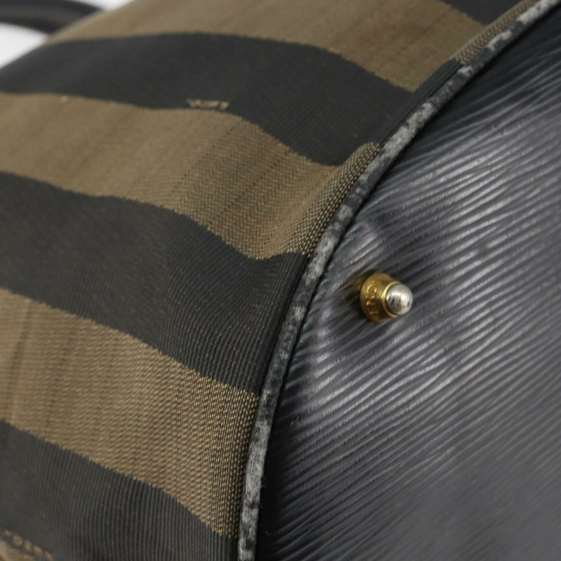 【日本直送】FENDI 胡桃色帆布手提包 黑色 棕色 正品 144279-15